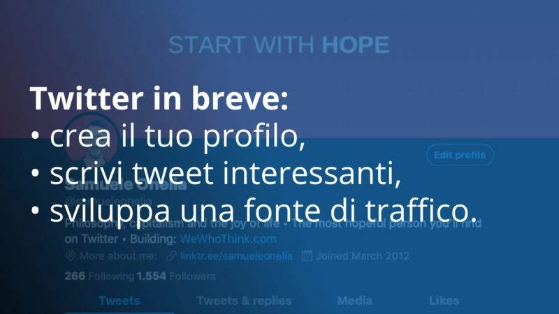 Come funziona Twitter in breve