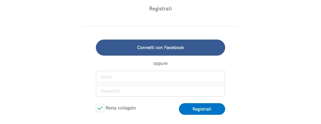 Iubenda registrazione account