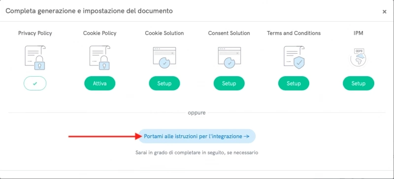 Privacy policy Iubenda pronta