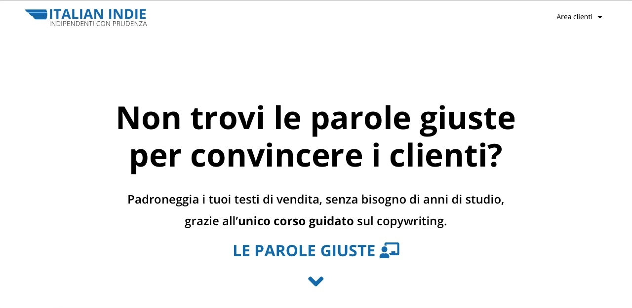 Le Parole Giuste è l'unico corso guidato di copywriting