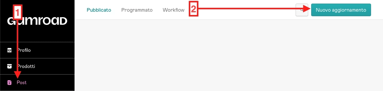 Aggiungere contenuti a una membership su Gumroad