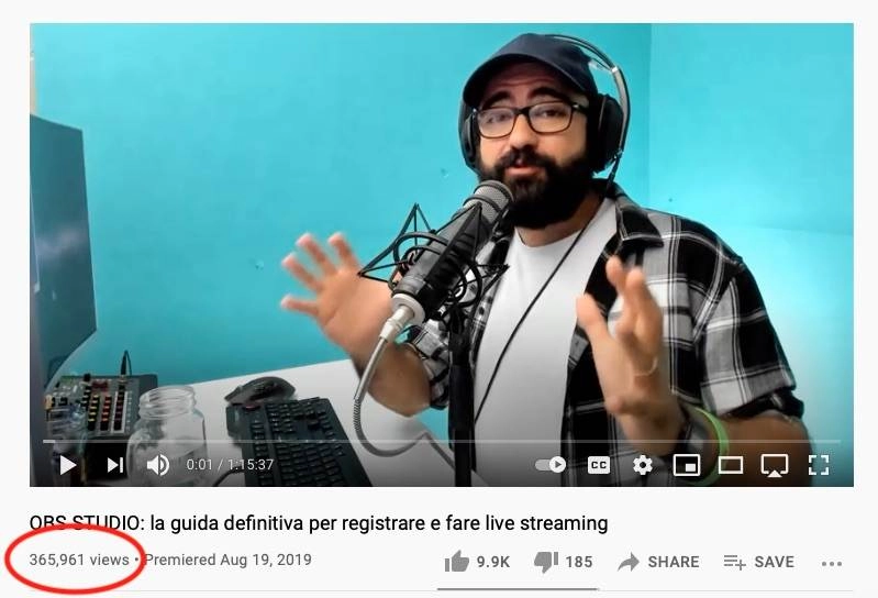 Andrea Ciraolo crea contenuti su YouTube