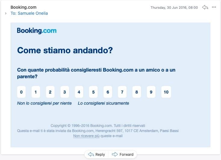 Richiesta recensione CTA esempio efficace