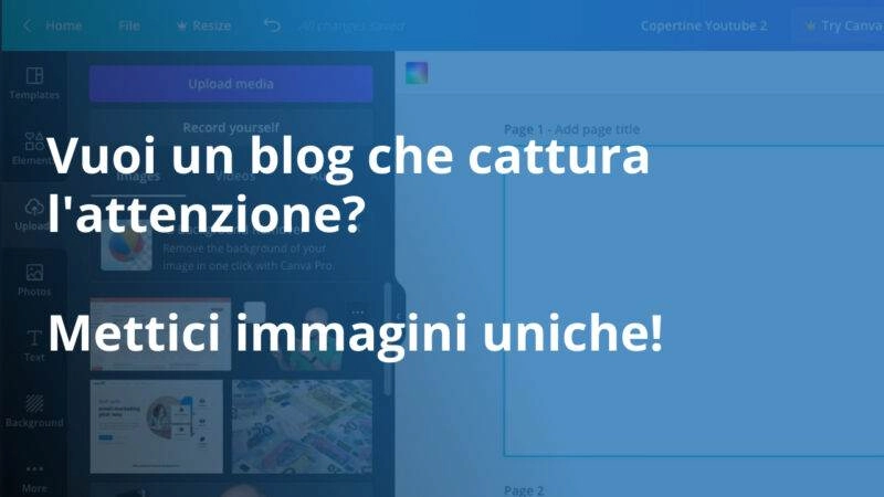 Creare immagini per il blog
